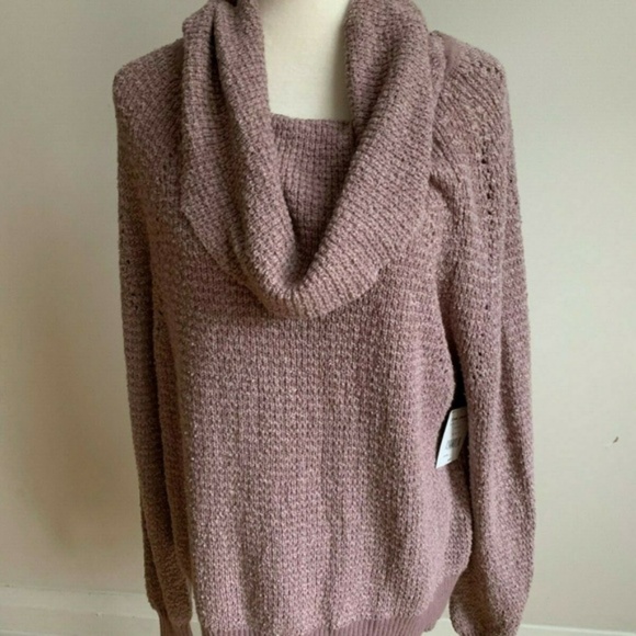 Free people BNWT "by your side" sweater Mauve - Picture 7 of 8